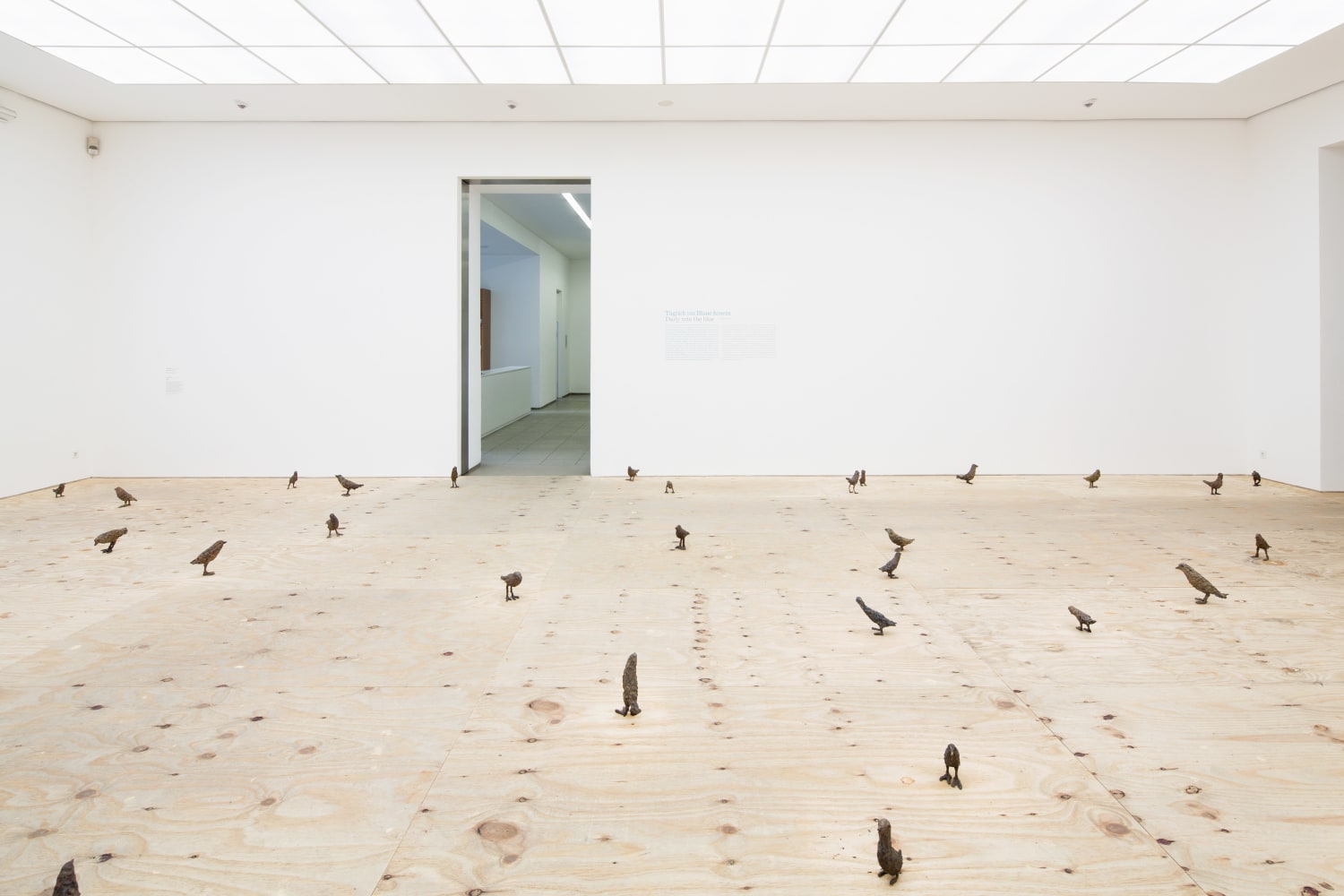 Installation view of sculptures by Ugo Rondinone