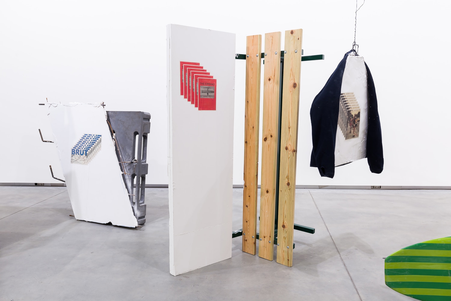Installation view of sculptures by Matias Faldbakken