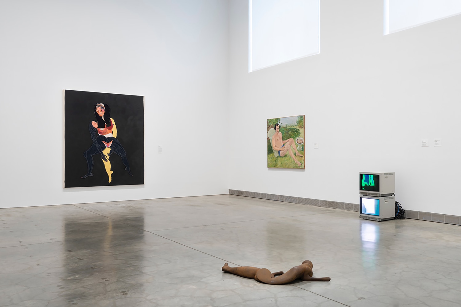 Installation view of painting by Tschabalala Self