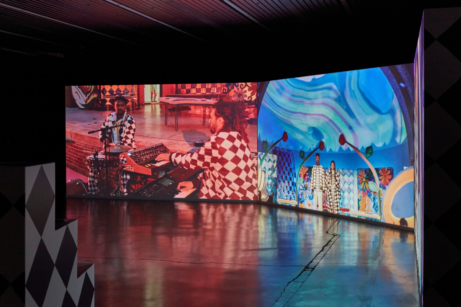 Installation view, Tschabalala Self,&amp;nbsp;Feed Me, Kiss Me, Need Me, Cultuurcentrum Strombeek, Grimbergen, 2023