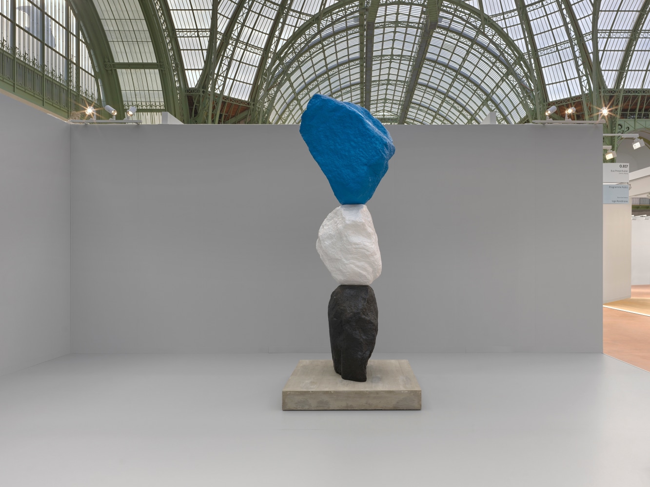 Installation view, Ugo Rondinone, mountains, Galerie Eva Presenhuber, Art Basel Paris, Grand Palais, Paris, 2025