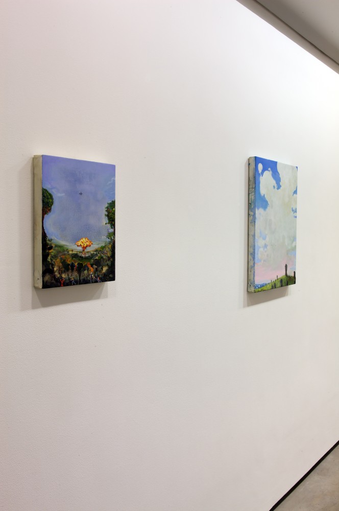 Installation view of paintings by Verne Dawson