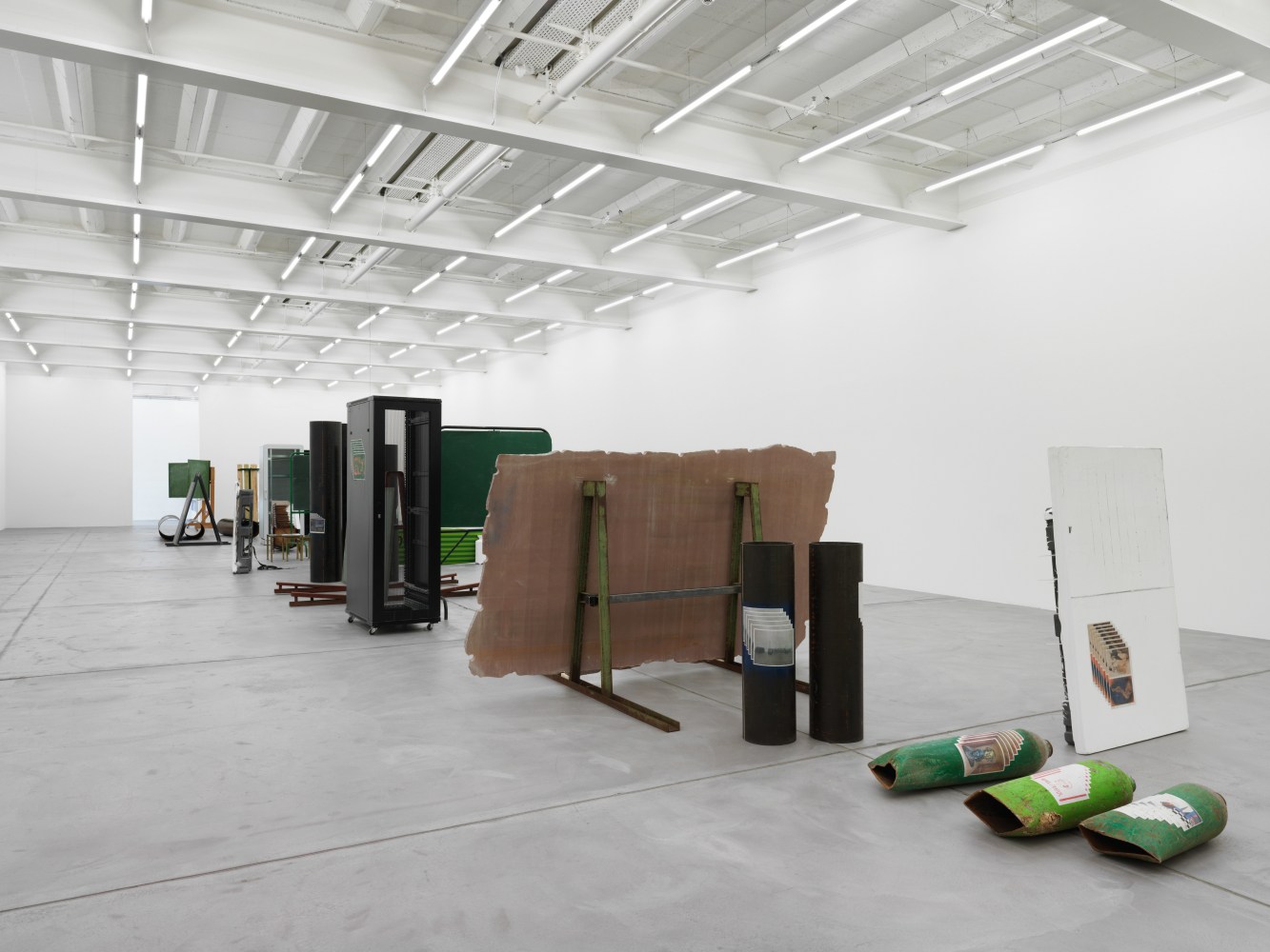 Installation view of Matias Faldbakken sculpture installation exhibition