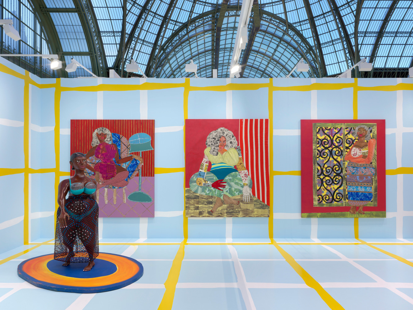 Installation view, Tschabalala Self, My House, Art Basel Paris, Grand Palais, Paris, 2024