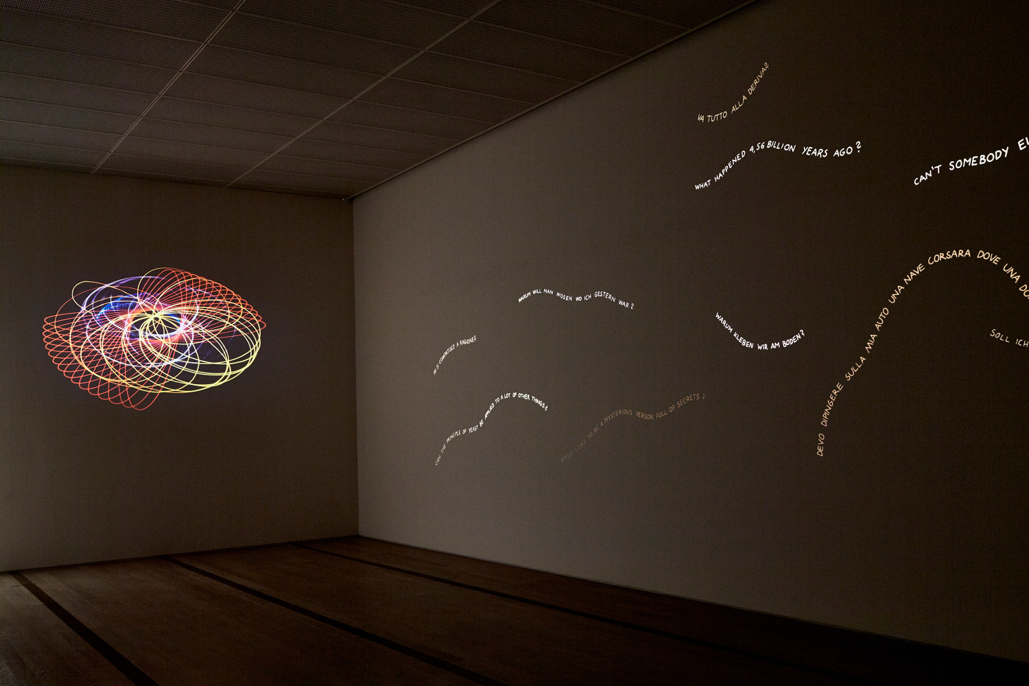 Installation view of sculptures by Peter Fischli and David Weiss