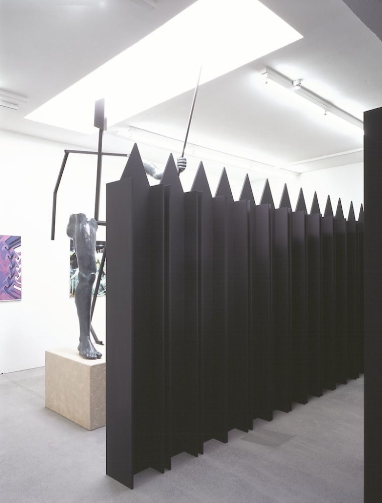 Installation view of Valentin Carron sculpture exhibition