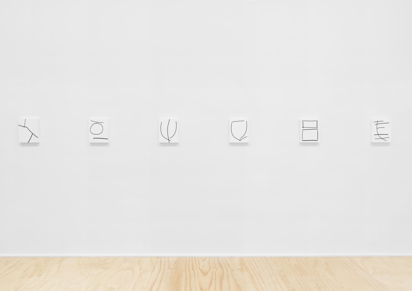 Installation view of Gerwald Rockenschaub wall painting installations and wall works