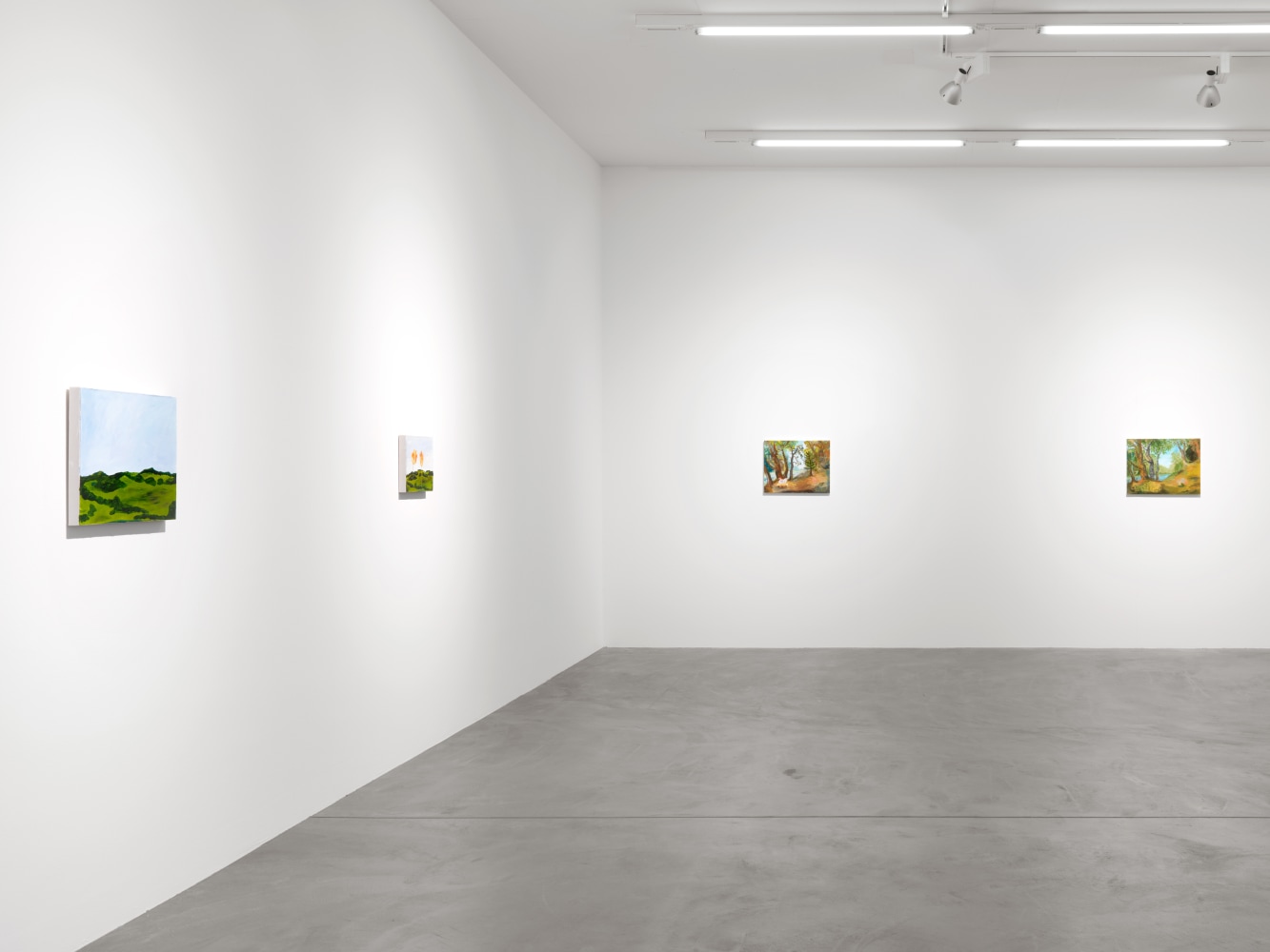 Installation view of Karen Kilimnik paintings exhibition