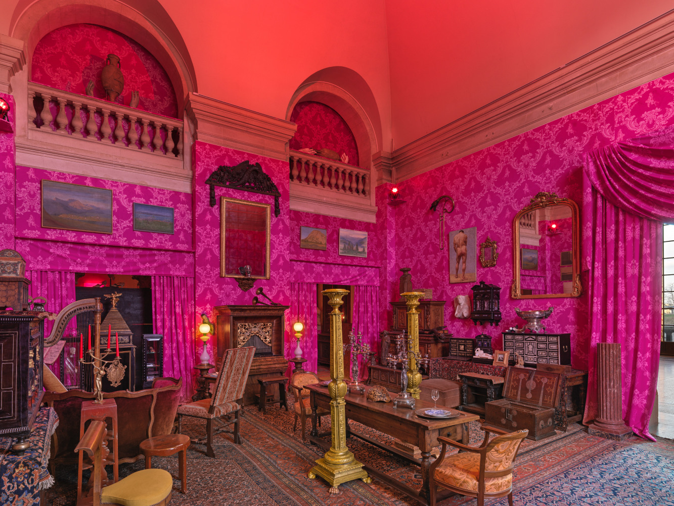 Installation view, Ugo Rondinone, when the sun goes down and the moon comes up, Musée d'art et d'histoire, Geneva, 2023