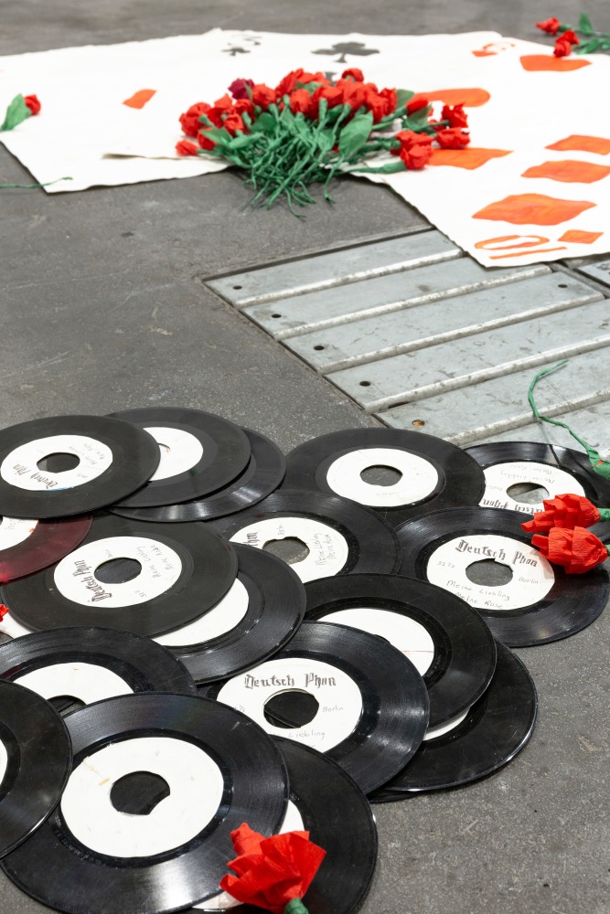 Installation view, Karen Kilimnik,&amp;nbsp;The Joker Episode of The Avengers, Art Basel Unlimited, Basel, 2024