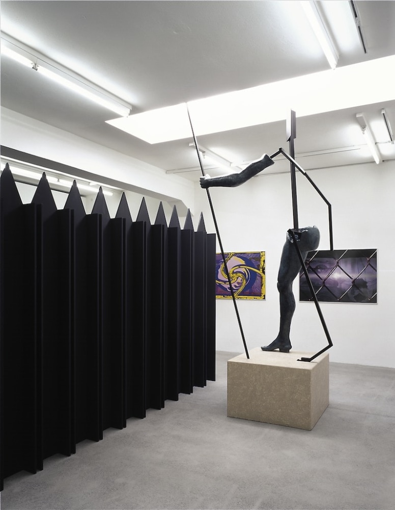 Installation view of Valentin Carron sculpture exhibition