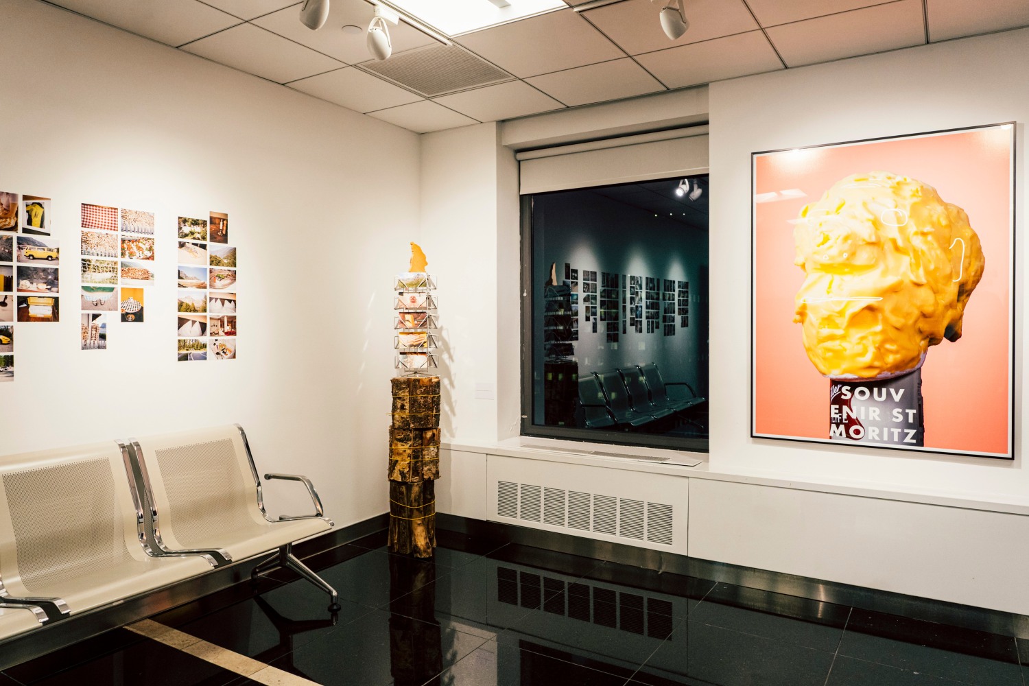 Installation view, Lucas Blalock, Souvenir Cinema, Swiss Consulate, New York, 2025