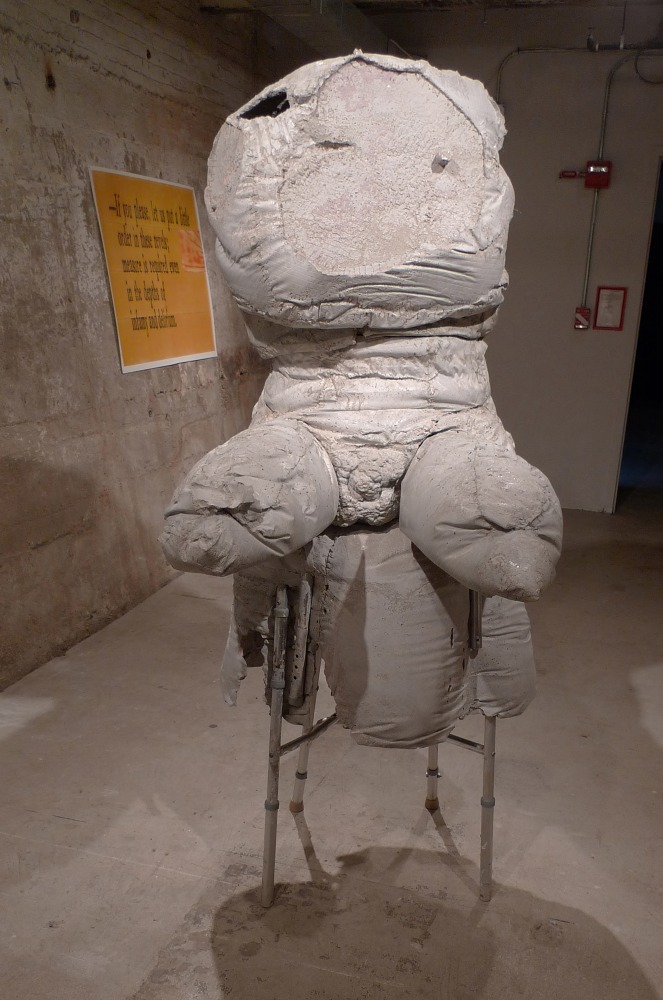 Installation view of sculpture by Justin Matherly