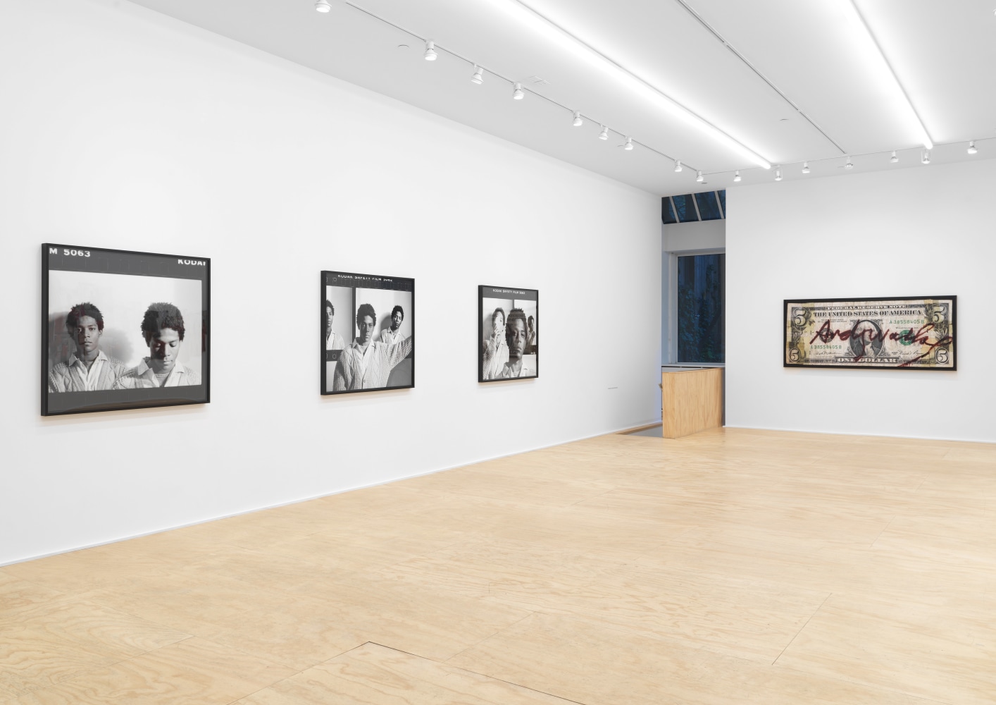 Installation view of photographs by Lee Jaffe