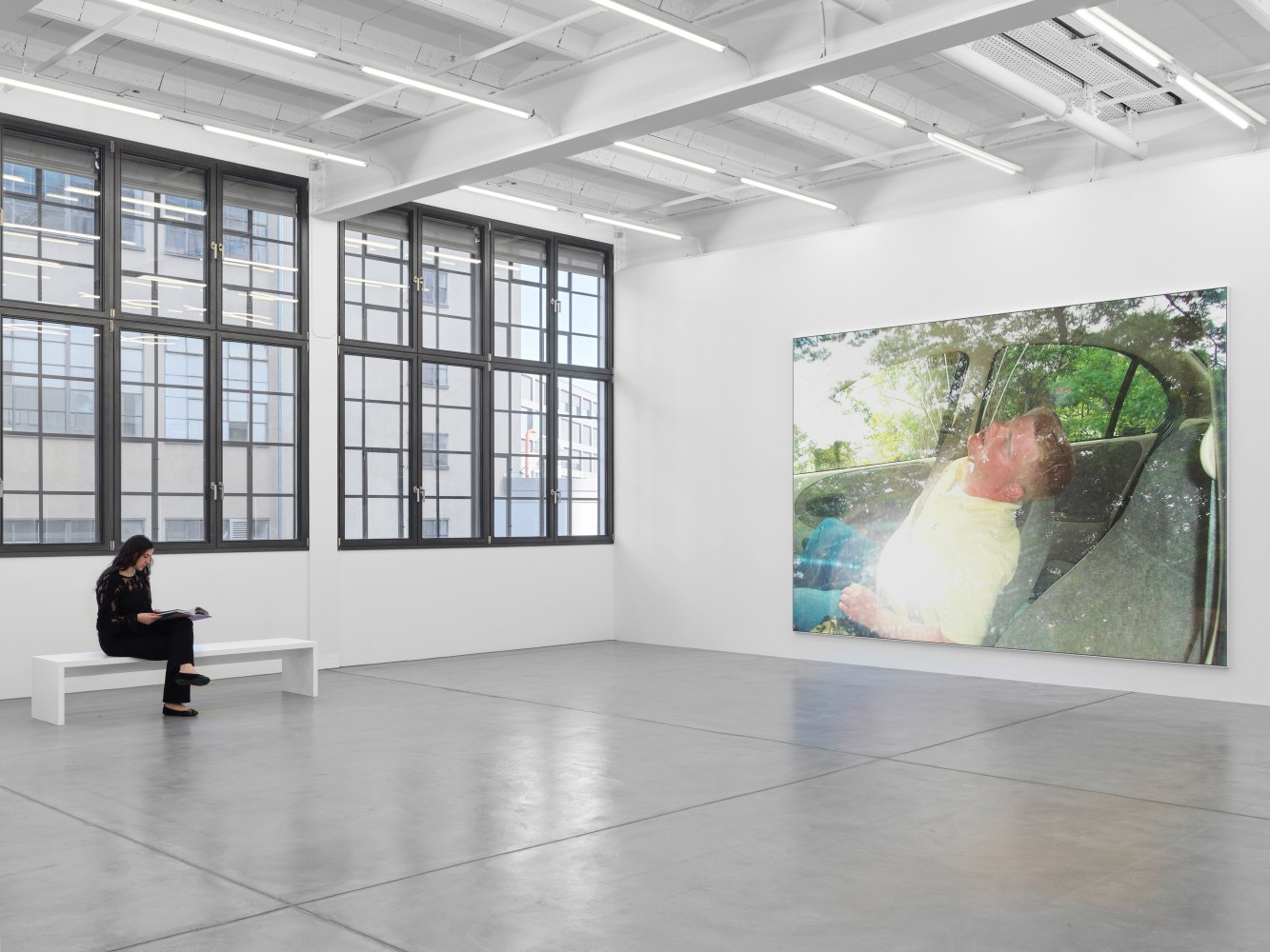 Installation view, Steven Shearer, The Golden Recline, Galerie Eva Presenhuber, Maag Areal, Zurich, 2025