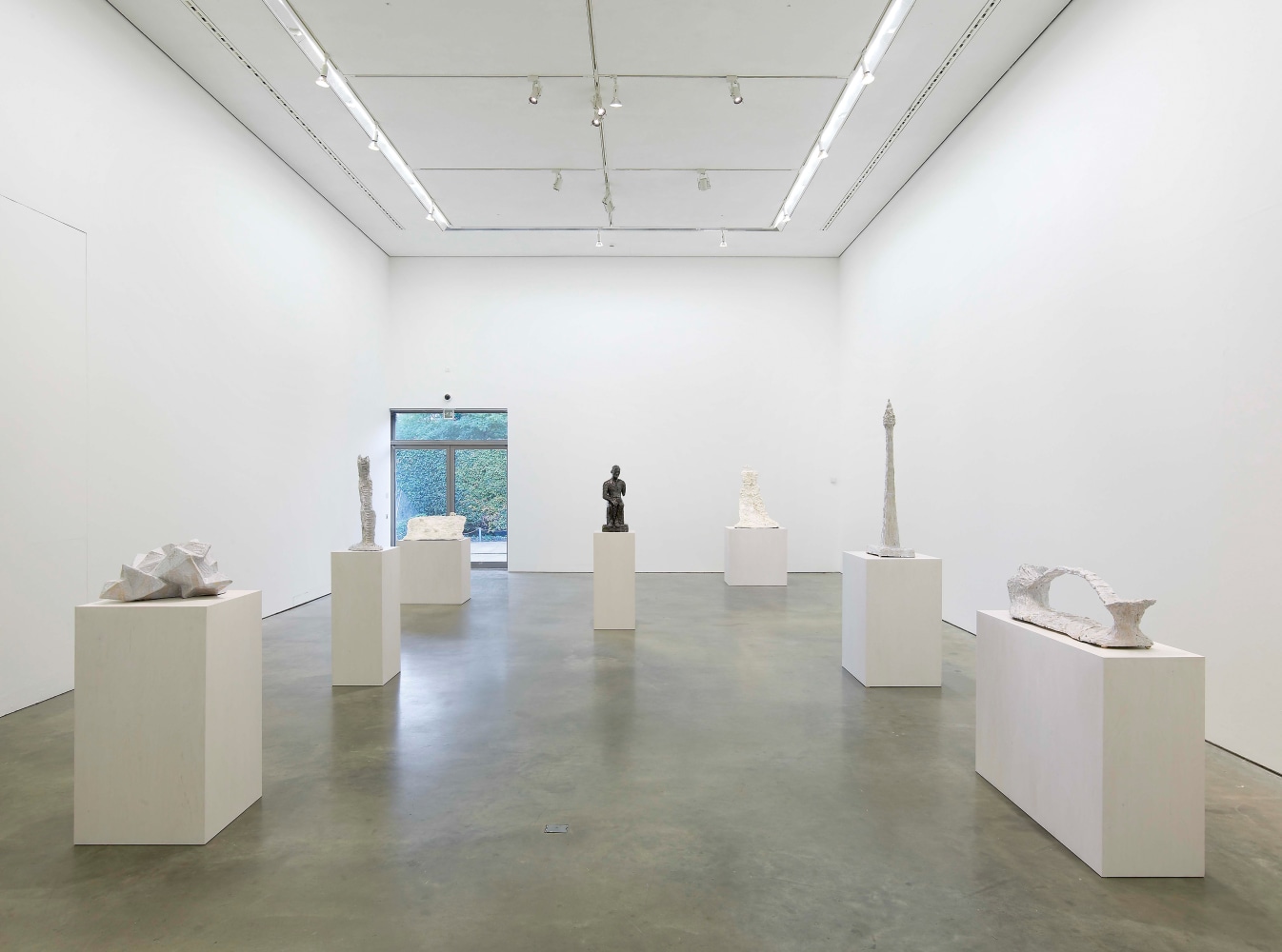 Installation view of sculptures by Andrew Lord