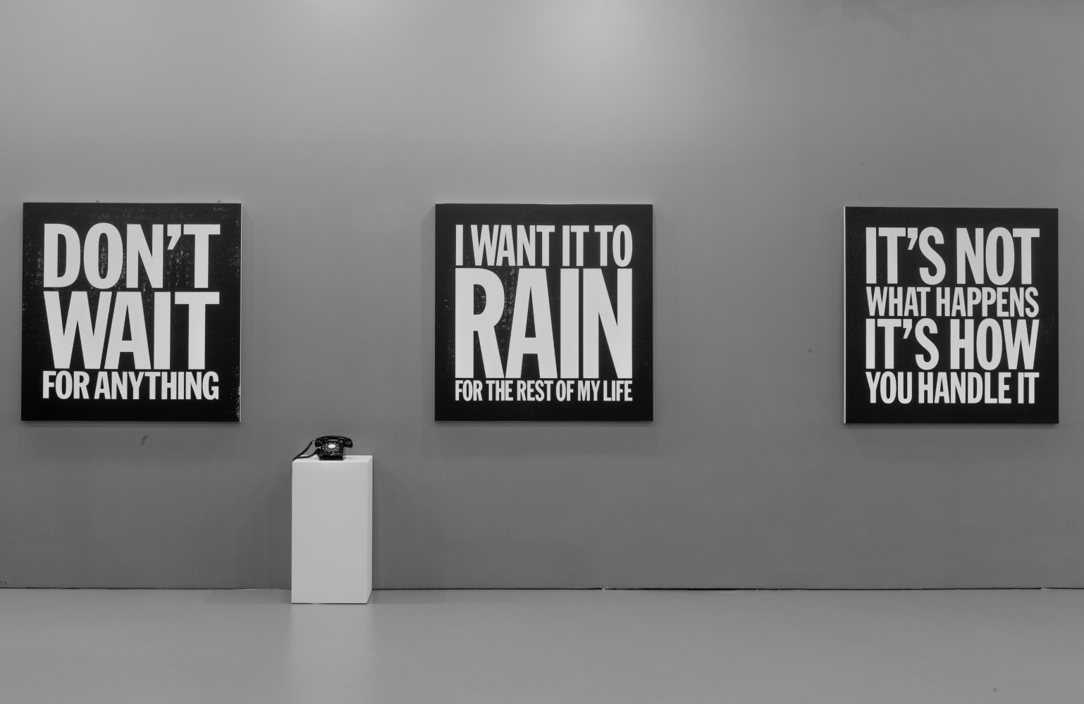 Installation view of works by John Giorno