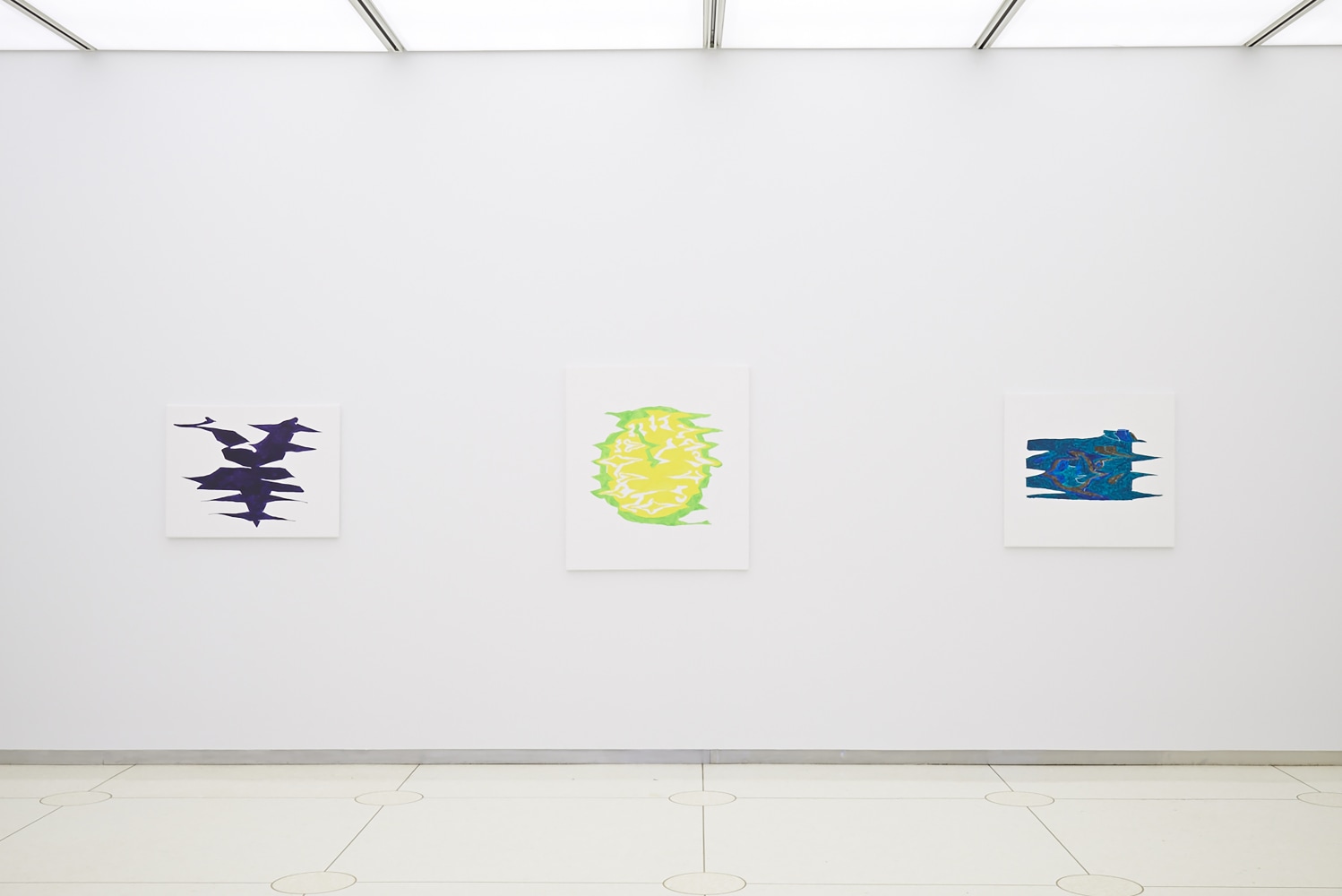 Installation view of paintings by Michael Williams