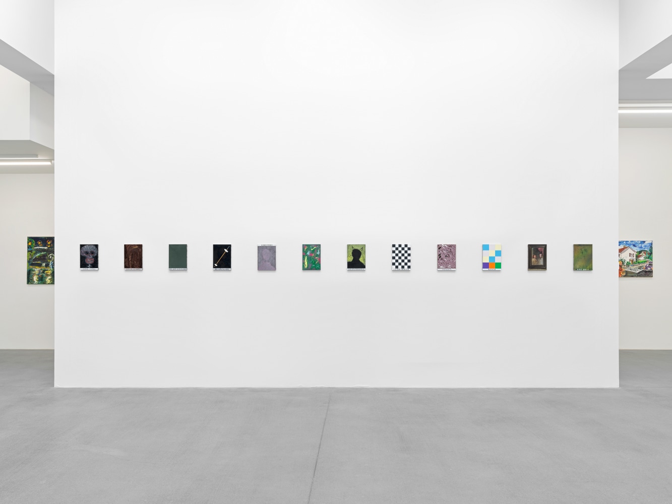Installation view, Jean-Fr&amp;eacute;d&amp;eacute;ric Schnyder, &amp;OElig;L AUF LEINWAND, Galerie Eva Presenhuber, Waldmannstrasse, Zurich, 2024