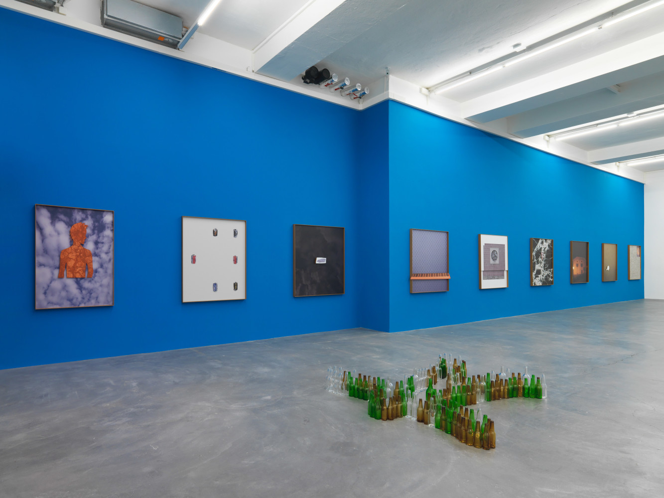 Installation view of Valentin Carron sculpture exhibition