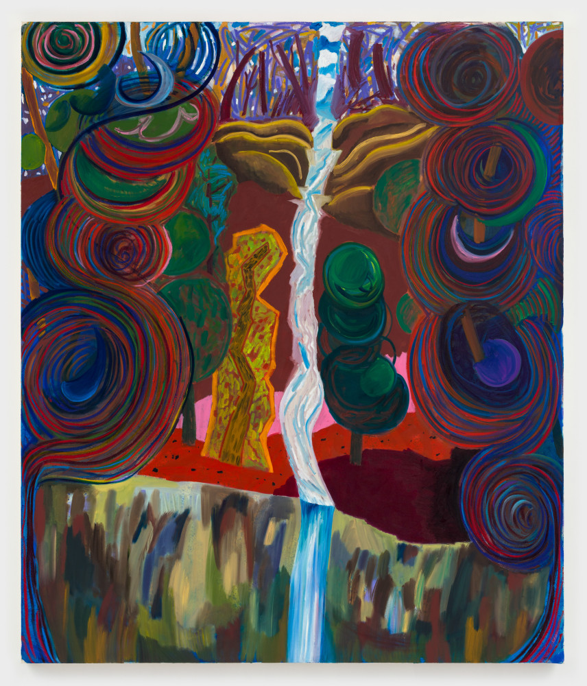 Shara Hughes The Great Divide 2020 Oil and acrylic on canvas 198 x 167.5 cm / 78 x 66 in