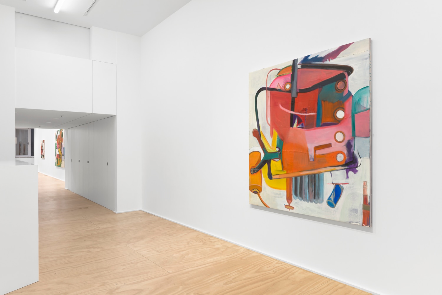 Installation view of paintings by Alex Hubbard