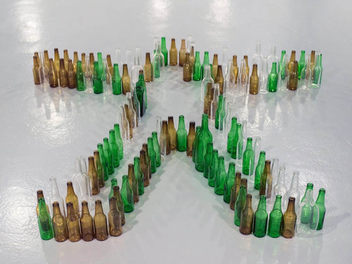 Installation view of sculptures by Valentin Carron