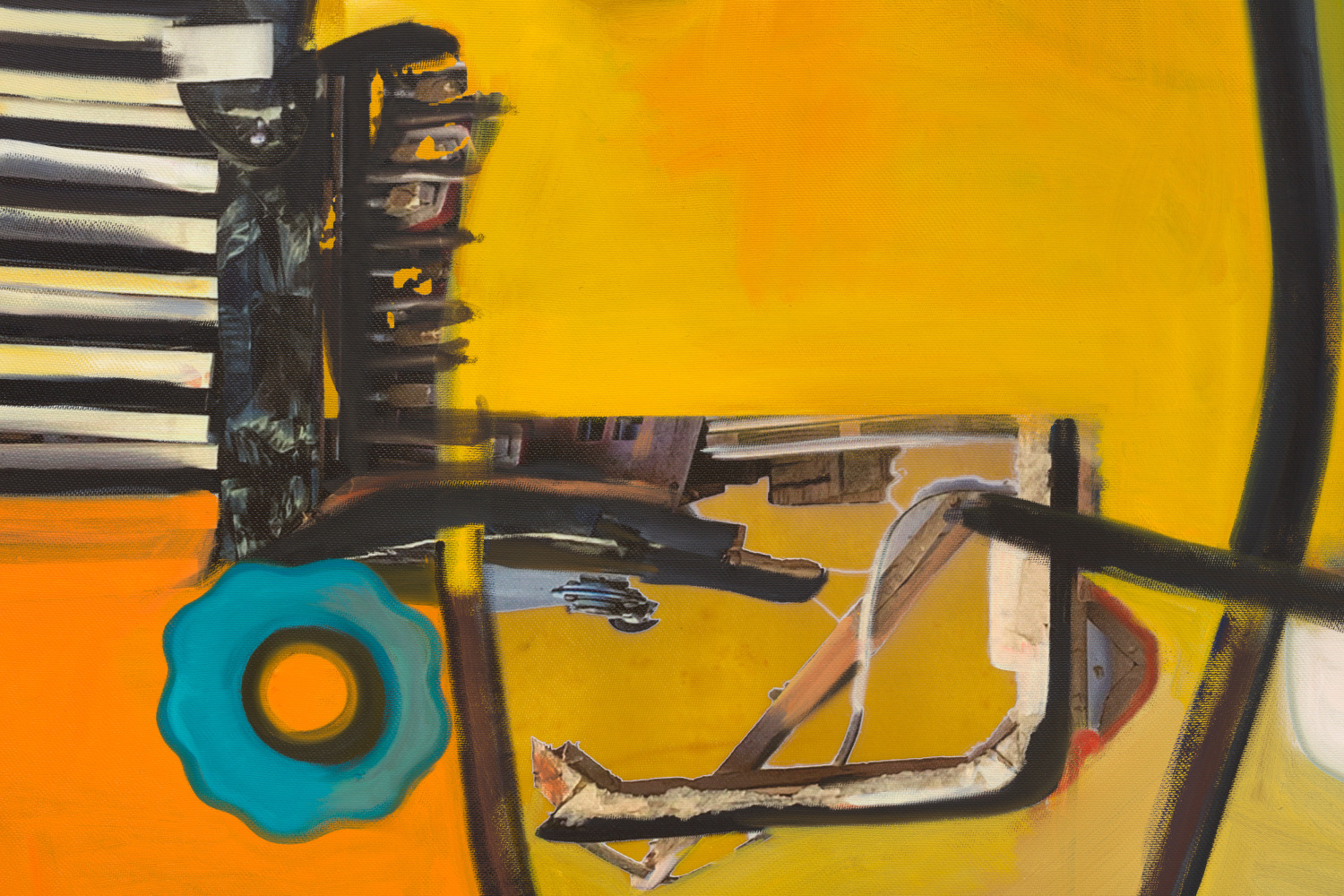 Detail of painting by Alex Hubbard