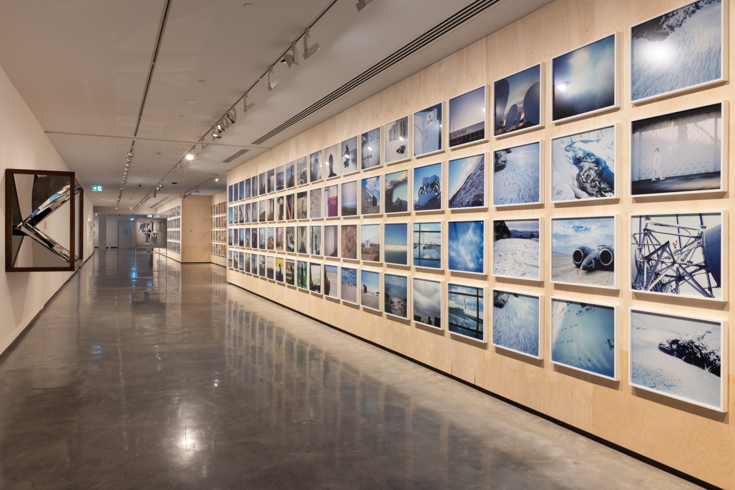 Installation view of works by Doug Aitken