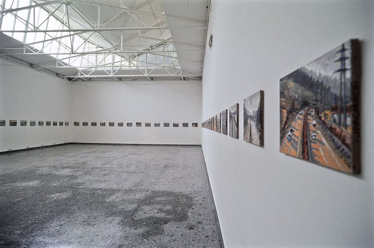 Installation view of paintings by Jean-Frédéric Schnyder