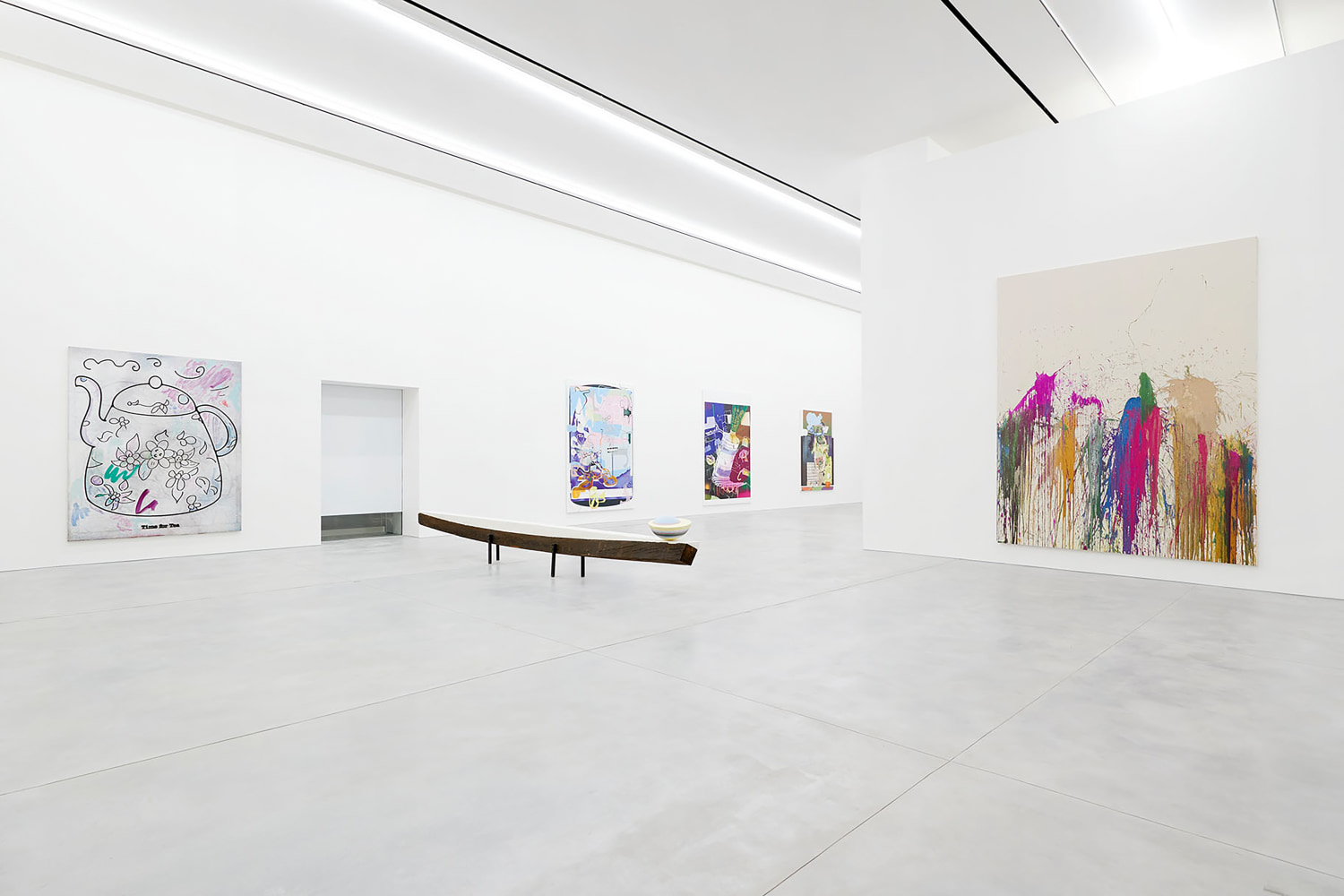 Installation view of paintings by Michael Williams