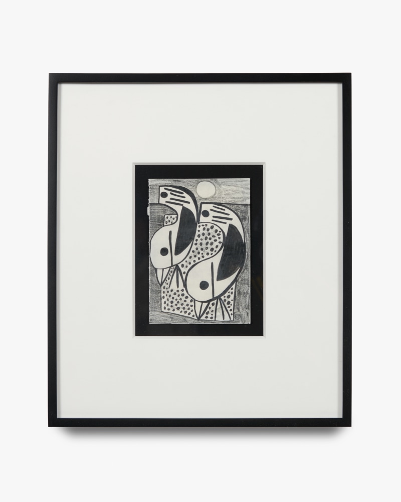 black drawing of birds by Austin Eddy