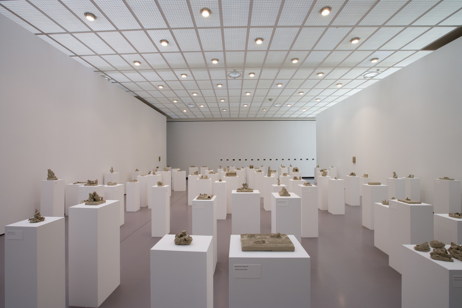 Installation view of sculptures by Peter Fischli and David Weiss