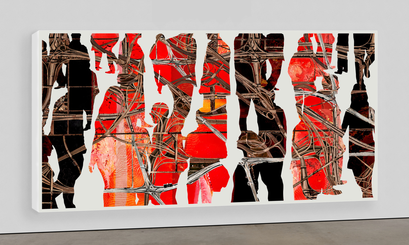 Lightbox sculpture by Doug Aitken, Horizons and Borders 2018 Chromogenic transparency on acrylic in aluminum lightbox with LEDs 172.5 x 316 x 18 cm / 67 7/8 x 124 1/2 x 7 in Edition of 4 + 2 AP ​© Doug Aitken