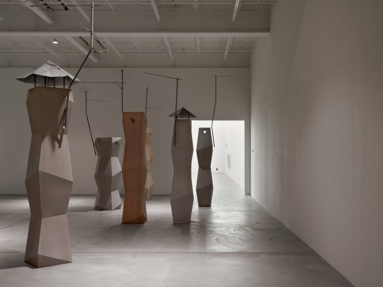 Installation view of Martin Boyce sculpture and photography exhibition