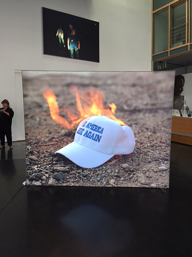 Installation view of video work by Torbjørn Rødland