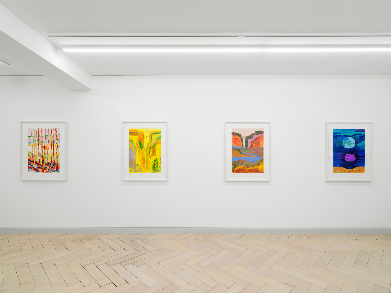 Exhibition View, Shara Hughes,&amp;nbsp;Day by Day by Day, Galerie Eva Presenhuber, Zurich, CH