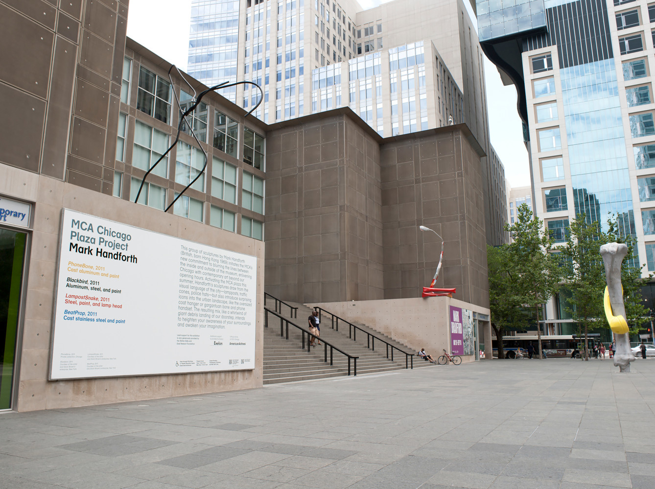 Installation view of sculptures by Mark Handforth