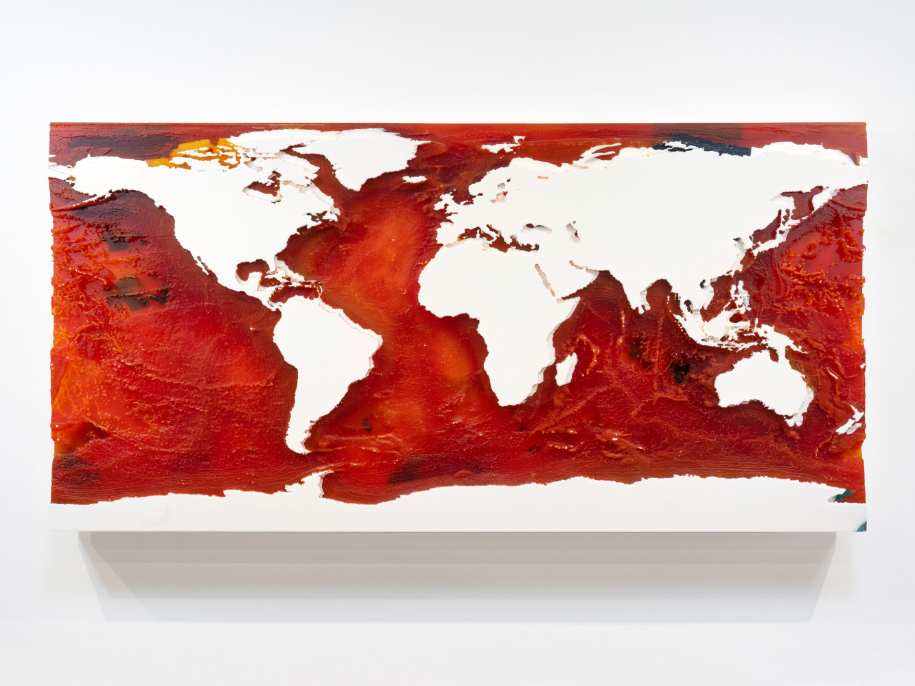 REEARTH (Underwater topography of the Earth)
2023
Eco-resin, cast reclaimed ocean plastics, and natural pigments
Unique
120.5 x 242 x 19.5 cm / 47 1/2 x 95 1/4 x 7 3/4 in

&amp;copy; Doug Aitken