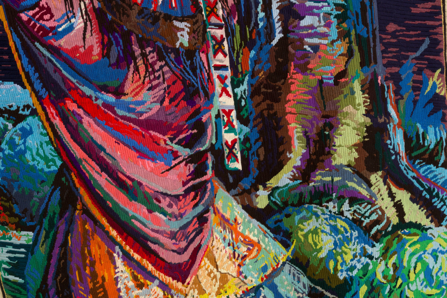 Act One: Scene 5: Erythrina Kaffra
From The Lunar Songbook
2021
Wool and thread on tapestry canvas
226 x 188 cm / 89 x 74 in
RUGA 48499