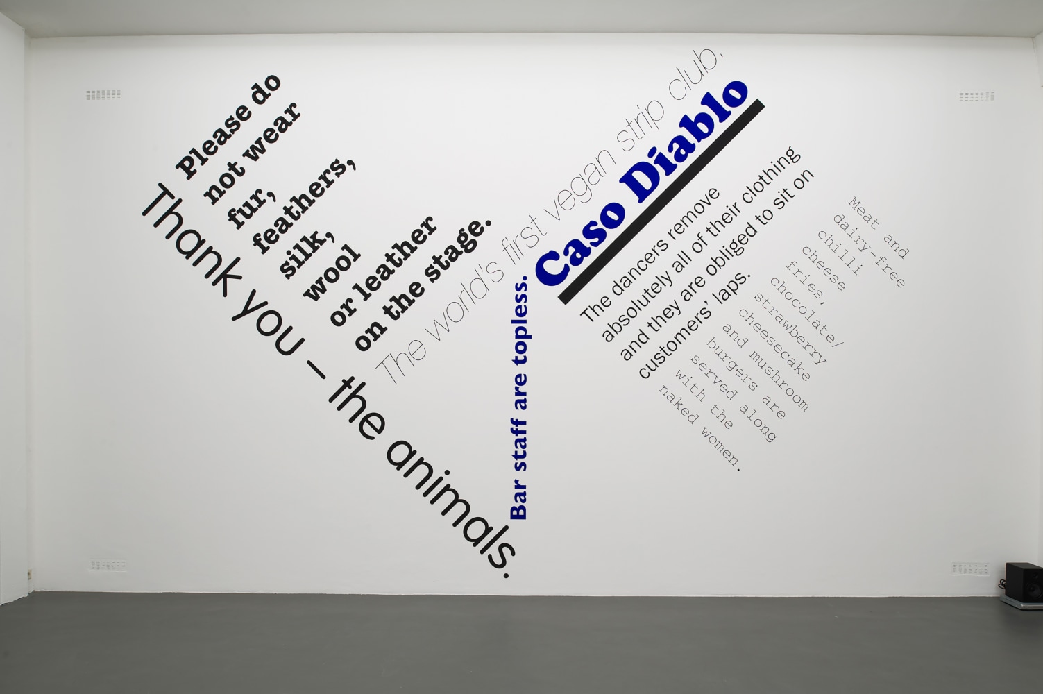 Installation view of sculptures by Angela Bulloch