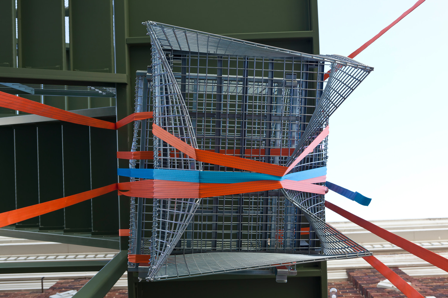 Installation view of sculptures by Matias Faldbakken