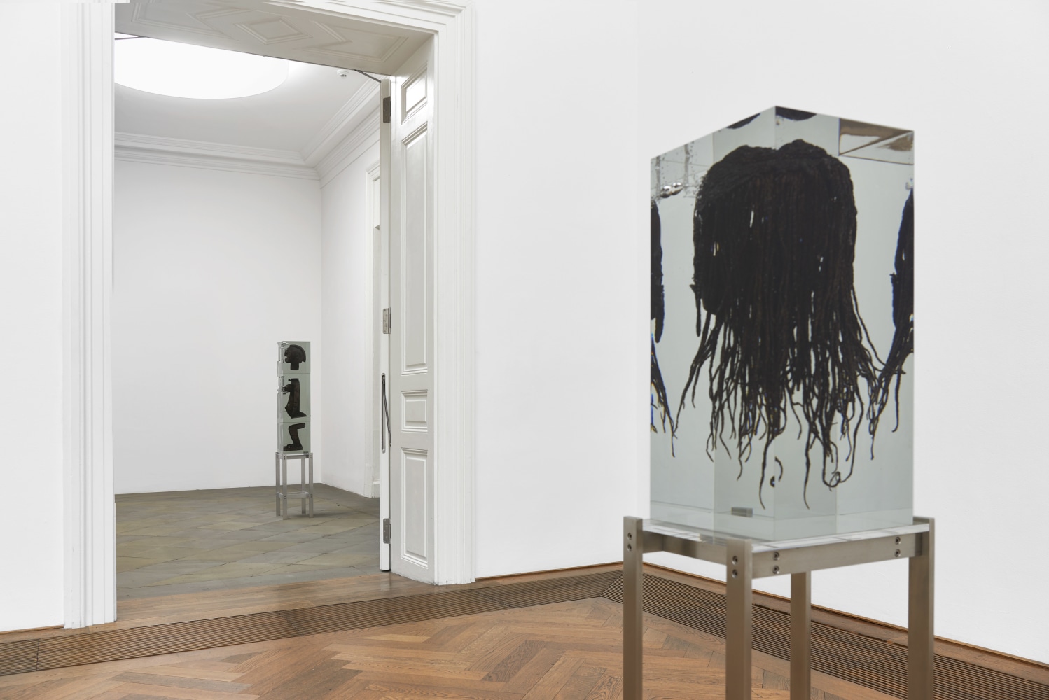 Installation view of sculptures by Matthew Angelo Harrison