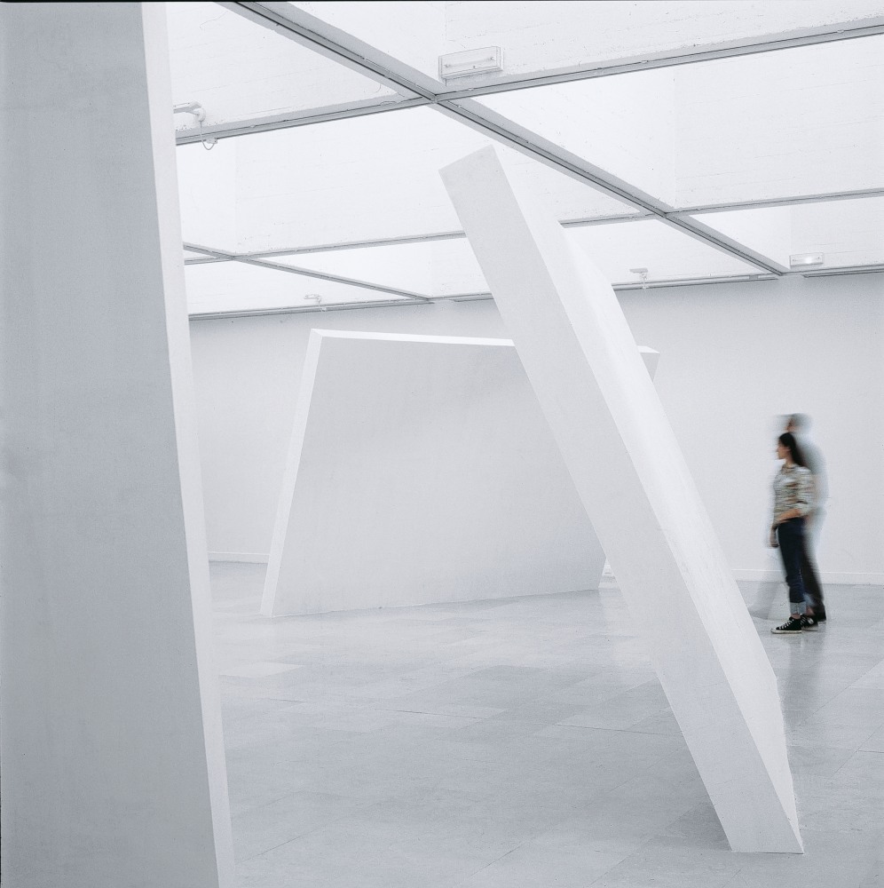 Installation view of sculptures by Ugo Rondinone