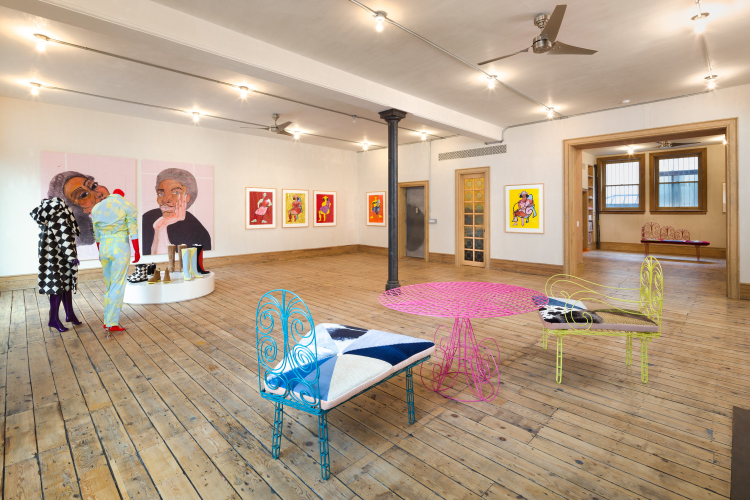 Installation View, Tschabalala Self, The Stage, Eva Presenhuber, New York, NY, 2021