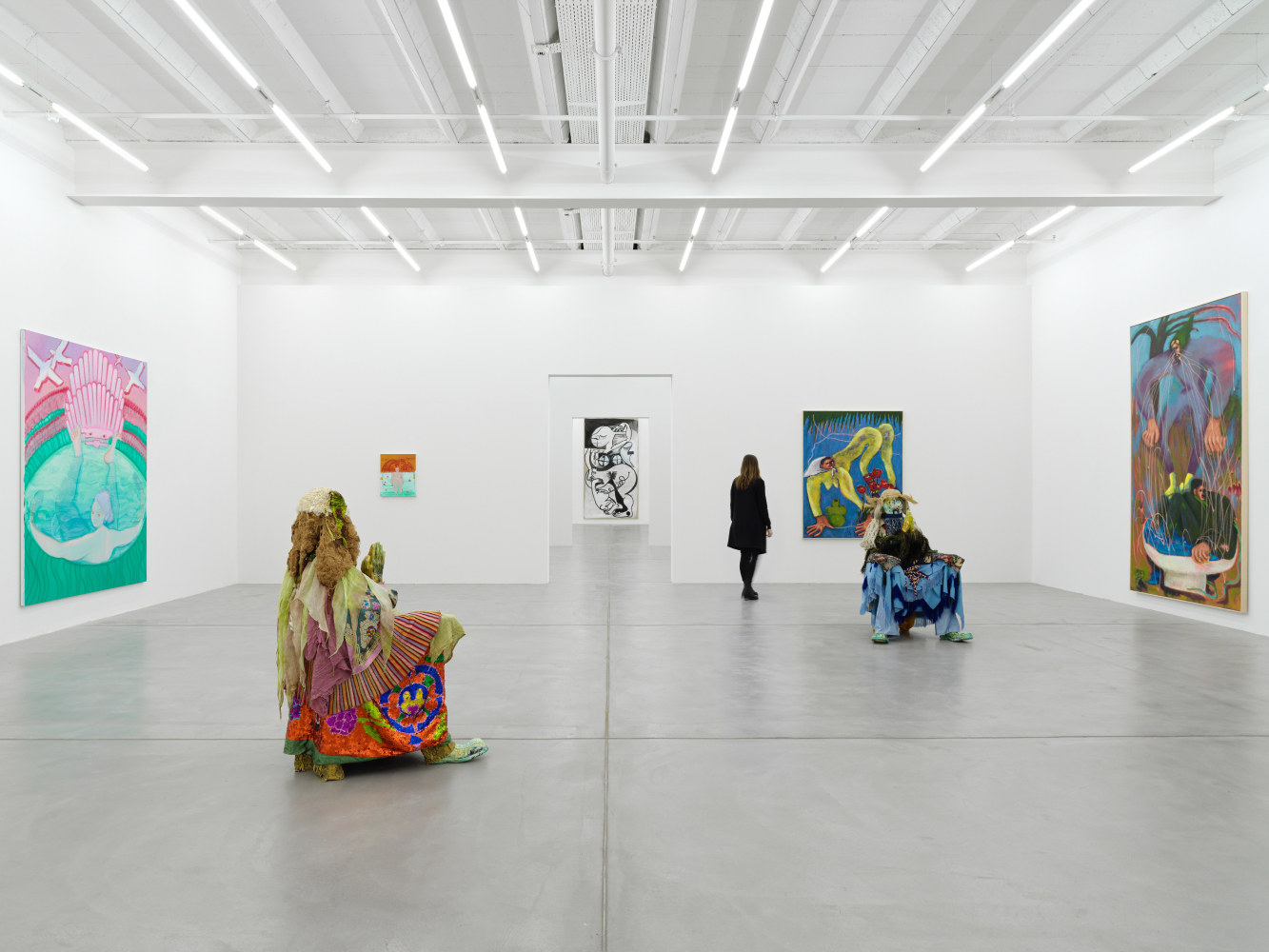 Installation view of works by various artists