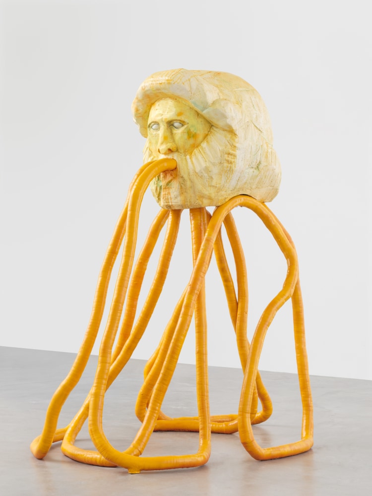 Indoor view of Justin Matherly sculpture, Eat yourself fitter 2019 Fiberglass resin, epoxy resin, acrylic lacquer spray paint, UV varnish 244 x 142 x 195.5 cm / 96 x 56 x 77 in