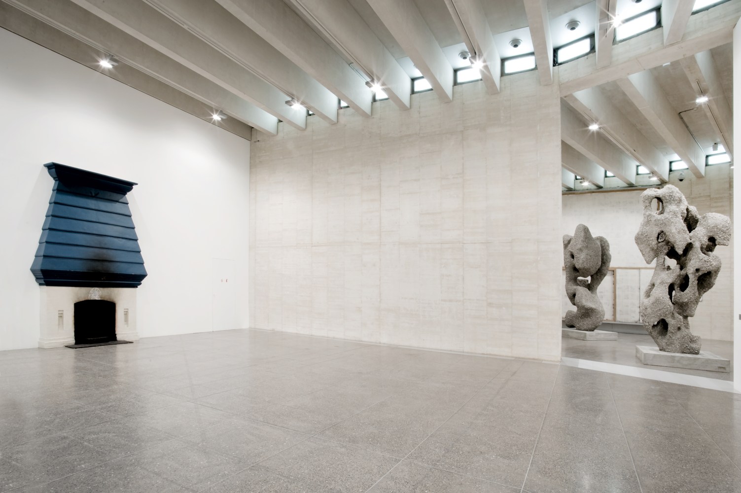 Installation view of sculptures by Ugo Rondinone