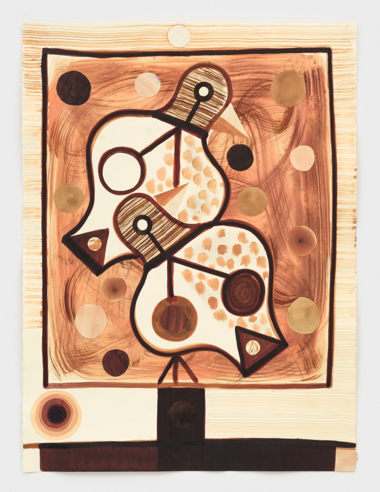 Beginning.

2023

Walnut ink, cut paper on paper

Sheet 76 x 56.5 cm / 29 7/8 x 22 1/4 in

Frame 89.5 x 70.5 x 3.5 cm / 35 1/4 x 27 3/4 x 1 3/8 in

&amp;copy; Austin Eddy