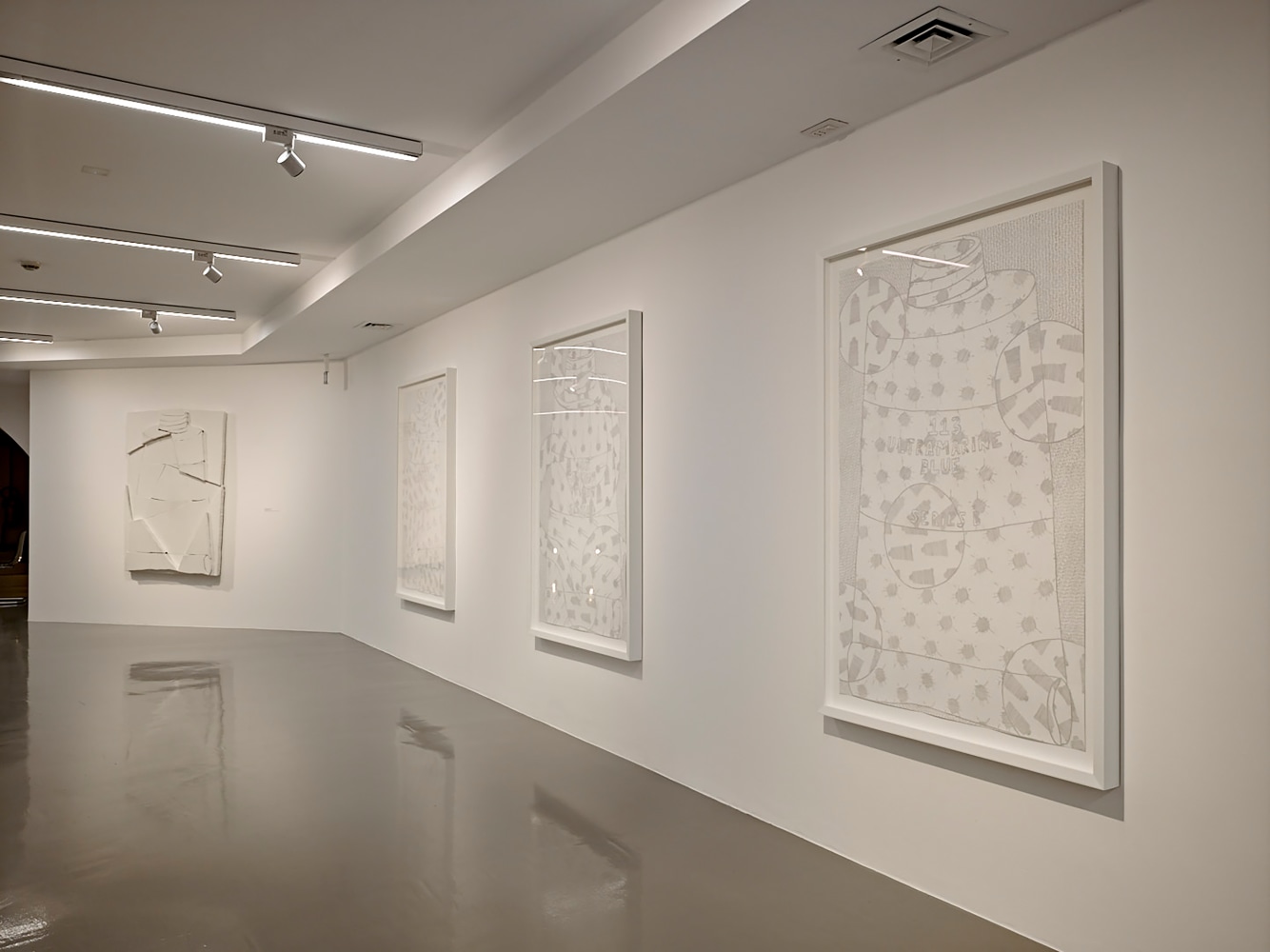 Installation view of works by Wyatt Kahn